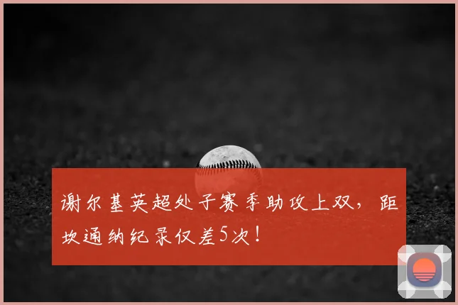 谢尔基英超处子赛季助攻上双，距坎通纳纪录仅差5次！